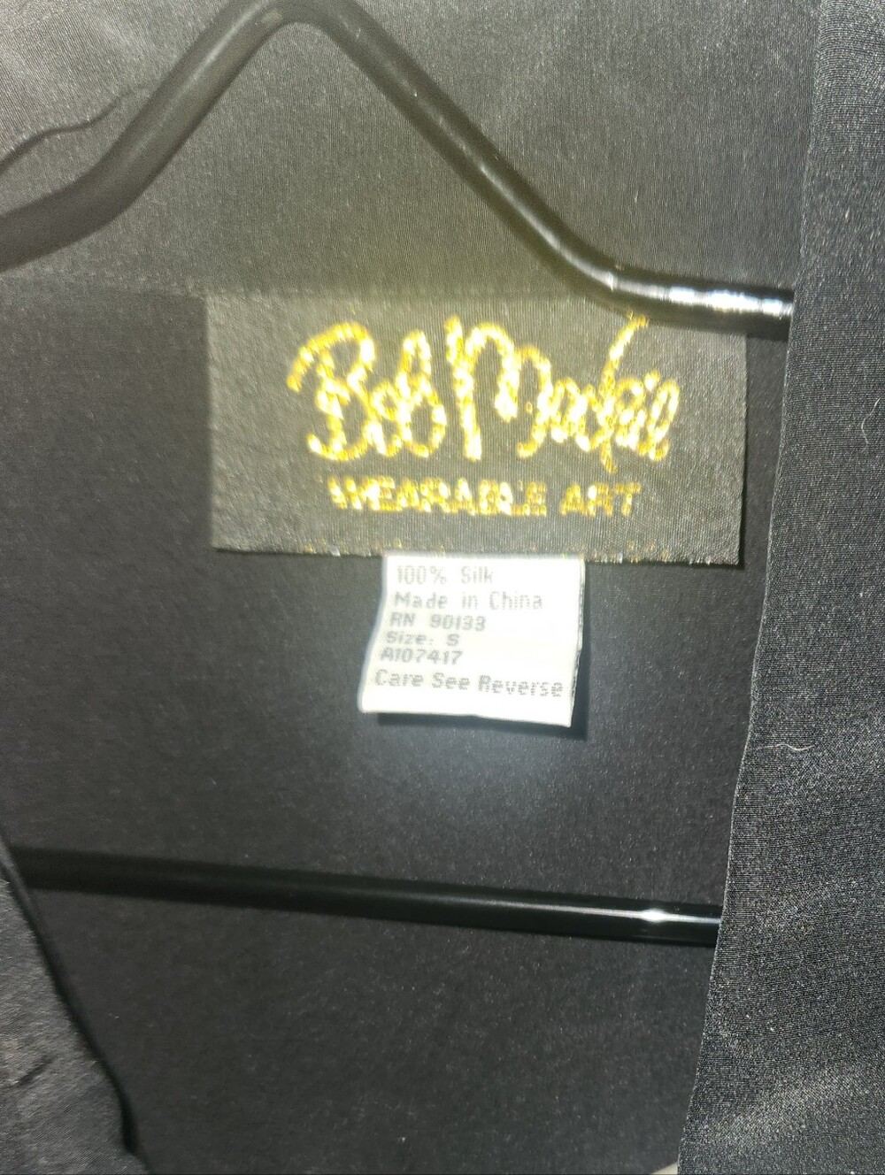 Bob Mackie Black & White Graphic Button-Up Shirt - Picture 4 of 6
